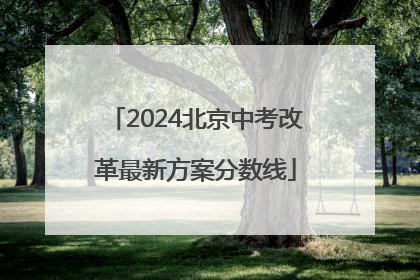 2024北京中考改革最新方案分数线
