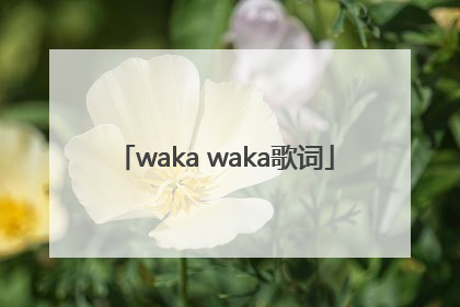 「waka waka歌词」wakawaka歌词教程